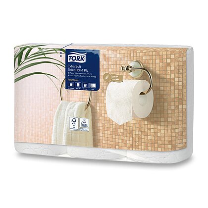 Papír toaletní extra jemný Tork Premium 4 vrstvý 150 útržků 6ks